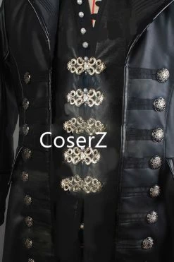 Coserz Once Upon A Time Cosplay Costume Captain Hook Costume Black Jacket Full Sets Halloween Costume Promotion
