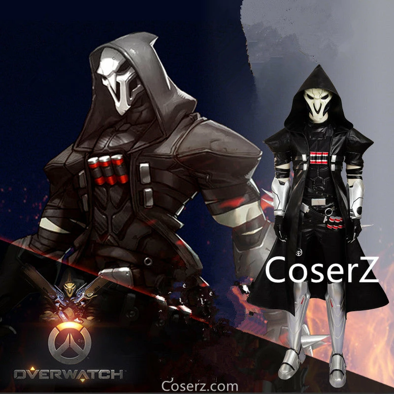 Game OverWatch Reaper Costume Reaper Cosplay Costume 3 Game OverWatch Reaper Costume Reaper Cosplay Costume