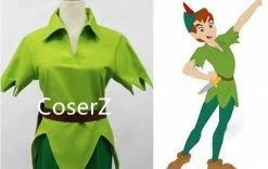 Coserz Custom Made Peter Pan Costume Green Carnival Party Cosplay Costume Promotion