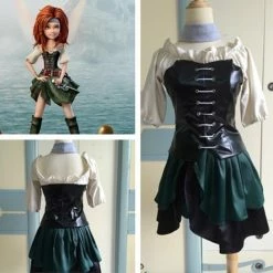 Princess Pirate Fairy Cosplay Costume, Zarina Cosplay Costume, Pirate Fairy Zarina Costume