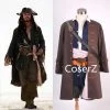 Coserz Pirates Of The Caribbean Captain Jack Sparrow Costume Cosplay Full Sets