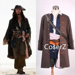 Coserz Pirates Of The Caribbean Captain Jack Sparrow Costume Cosplay Full Sets