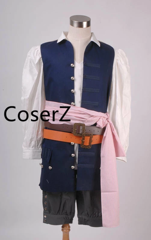 Coserz Pirates Of The Caribbean Captain Jack Sparrow Costume Cosplay Full Sets 6 Coserz Pirates Of The Caribbean Captain Jack Sparrow Costume Cosplay Full Sets