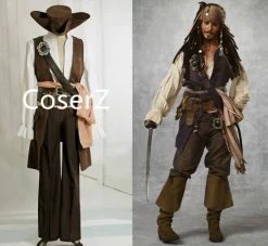 Coserz Promotion Pirates Of The Caribbean Captain Jack Sparrow Cosplay Costume