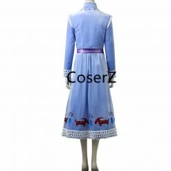 Coserz Olaf's Adventure Princess Anna Cosplay Costume, Anna Dress Christmas Winter Velvet Dress