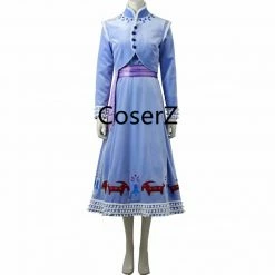 Coserz Olaf's Adventure Princess Anna Cosplay Costume, Anna Dress Christmas Winter Velvet Dress