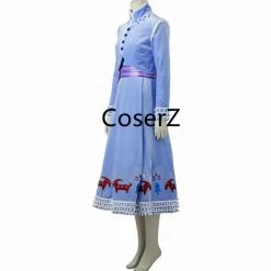 Coserz Olaf's Adventure Princess Anna Cosplay Costume, Anna Dress Christmas Winter Velvet Dress