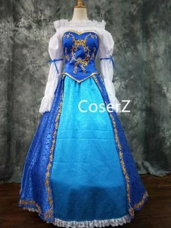 Coserz Princess Ariel Dress, Princess Ariel Cosplay Costume Doll Version Costume Shirt+Corset+Skirt+Hair Bow Promotion