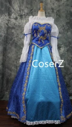 Coserz Princess Ariel Dress, Princess Ariel Cosplay Costume Doll Version Costume Shirt+Corset+Skirt+Hair Bow Promotion