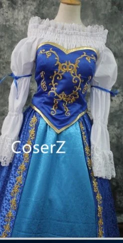 Coserz Princess Ariel Dress, Princess Ariel Cosplay Costume Doll Version Costume Shirt+Corset+Skirt+Hair Bow Promotion