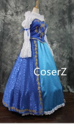 Coserz Princess Ariel Dress, Princess Ariel Cosplay Costume Doll Version Costume Shirt+Corset+Skirt+Hair Bow Promotion