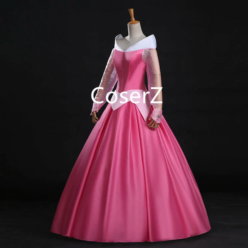 Coserz Princess Aurora Dress Costume, Sleeping Beauty Cosplay Pink Aurora Dress Ball Gown 5 Coserz Princess Aurora Dress Costume, Sleeping Beauty Cosplay Pink Aurora Dress Ball Gown