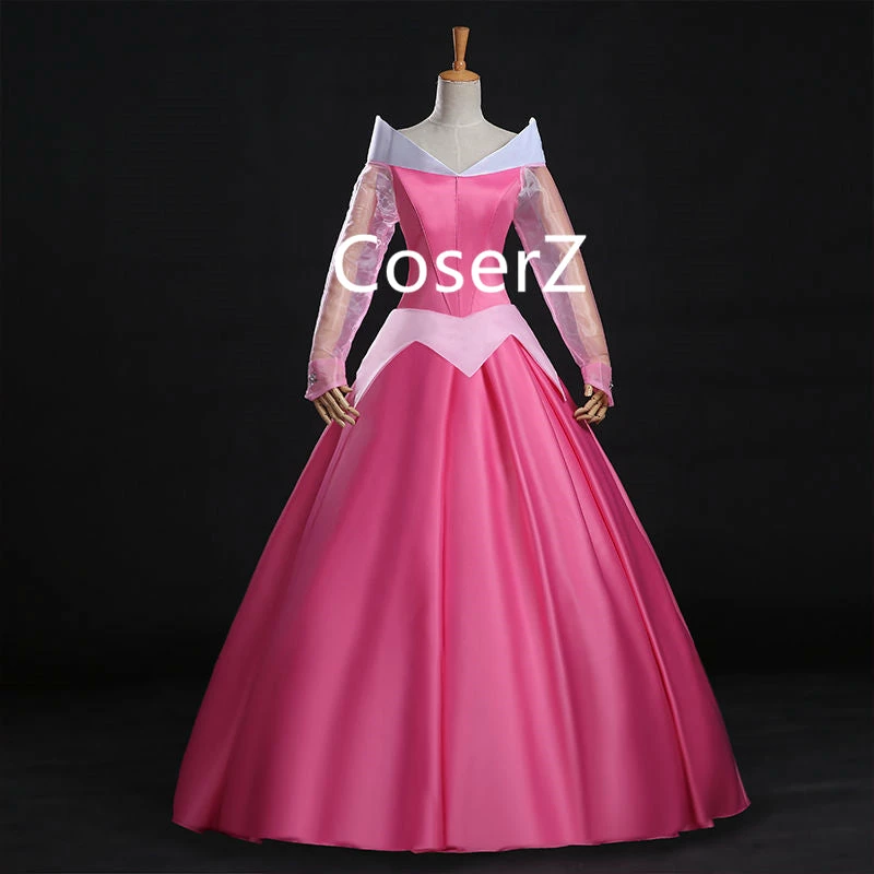Coserz Princess Aurora Dress Costume, Sleeping Beauty Cosplay Pink Aurora Dress Ball Gown 4 Coserz Princess Aurora Dress Costume, Sleeping Beauty Cosplay Pink Aurora Dress Ball Gown