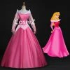 Coserz Princess Aurora Dress Costume, Sleeping Beauty Cosplay Pink Aurora Dress Ball Gown