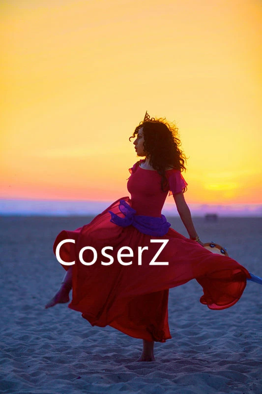 Coserz Promotion Esmeralda Dress In Red, Princess Esmeralda Red Dress Costume Topsy Turvy Dress For Adults Kids 3 Coserz Promotion Esmeralda Dress In Red, Princess Esmeralda Red Dress Costume Topsy Turvy Dress For Adults Kids