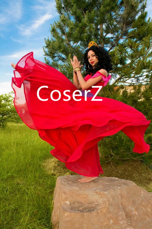 Coserz Promotion Esmeralda Dress In Red, Princess Esmeralda Red Dress Costume Topsy Turvy Dress For Adults Kids 5 Coserz Promotion Esmeralda Dress In Red, Princess Esmeralda Red Dress Costume Topsy Turvy Dress For Adults Kids