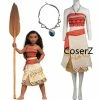 Coserz Moana Cosplay Costume, Princess Moana Costume With Necklace, Custom Moana Dress 2 Coserz Moana Cosplay Costume, Princess Moana Costume With Necklace, Custom Moana Dress