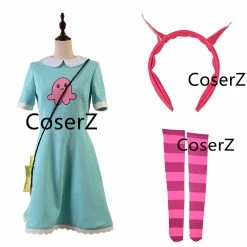 Coserz Promotion Star Vs The Forces Of Evil Cosplay Costume, Star Vs.the Forces Of Evil Princess Star Butterfly Costume With Bag