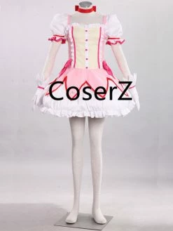 Coserz Promotion Custom Puella Magi Magica Madoka Kaname Cosplay Costume Halloween Costume