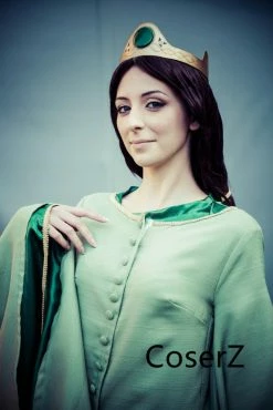 Coserz Brave Queen Elinor Costume For Adults, Queen Elinor Blue Dress Cosplay Costume For Women Without Accessories