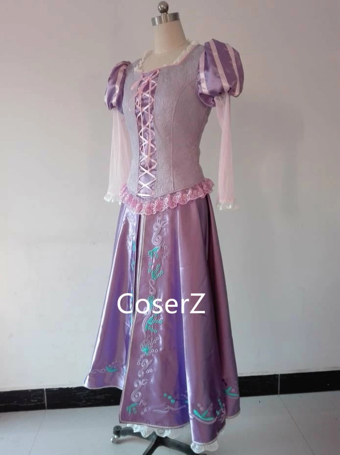 Coserz Tangled Princess Rapunzel Costume, Rapunzel Dress Cosplay Costume Custom Made 3 Coserz Tangled Princess Rapunzel Costume, Rapunzel Dress Cosplay Costume Custom Made