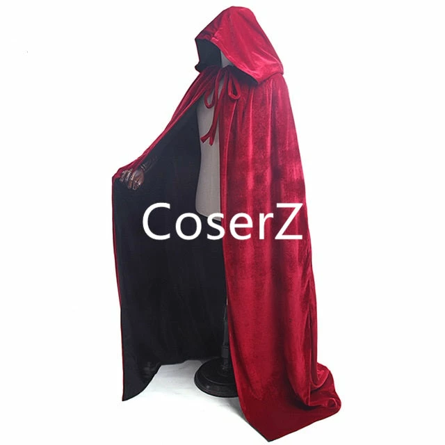 Coserz Red Hood Cloak Long Red Cloak For Adult Wizard Witch Medieval Robe Halloween Cosplay Costume Promotion 5 Coserz Red Hood Cloak Long Red Cloak For Adult Wizard Witch Medieval Robe Halloween Cosplay Costume Promotion