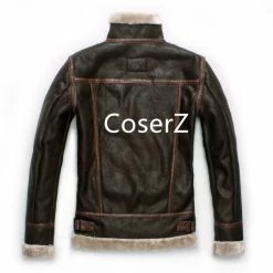Coserz Promotion Resident Evil 4 Leon Kennedy Leather Jacket Cosplay Costume Faux Fur Coat For Men
