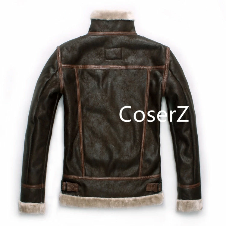 Coserz Promotion Custom Resident Evil 4 Cosplay Costume Leon Kennedy Jacket Leather Faux Fur Coat 4 Coserz Promotion Custom Resident Evil 4 Cosplay Costume Leon Kennedy Jacket Leather Faux Fur Coat