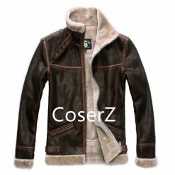 Coserz Promotion Custom Resident Evil 4 Cosplay Costume Leon Kennedy Jacket Leather Faux Fur Coat