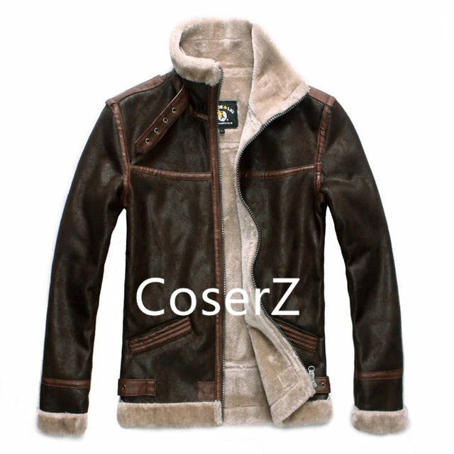 Coserz Promotion Custom Resident Evil 4 Cosplay Costume Leon Kennedy Jacket Leather Faux Fur Coat 3 Coserz Promotion Custom Resident Evil 4 Cosplay Costume Leon Kennedy Jacket Leather Faux Fur Coat