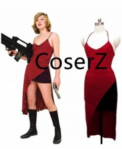 Coserz Resident Evil Biohazard Alice Cosplay Costume Red Dress