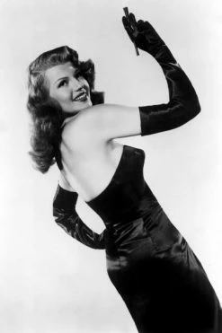 Coserz Promotion Rita Hayworth Black Dress With Long Gloves In Gilda 1946