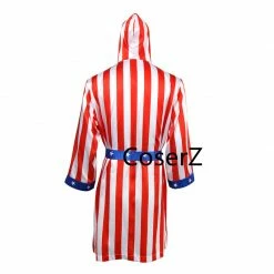 Coserz Promotion Rocky Balboa Apollo Movie Boxing American Flag Cosplay Shorts Robe Boxing Costume Robe And Shorts