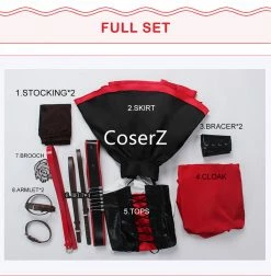 Coserz Ruby Rose Cosplay Costume, RWBY Cosplay 3 Season Ruby Costume 14 Coserz Ruby Rose Cosplay Costume, RWBY Cosplay 3 Season Ruby Costume