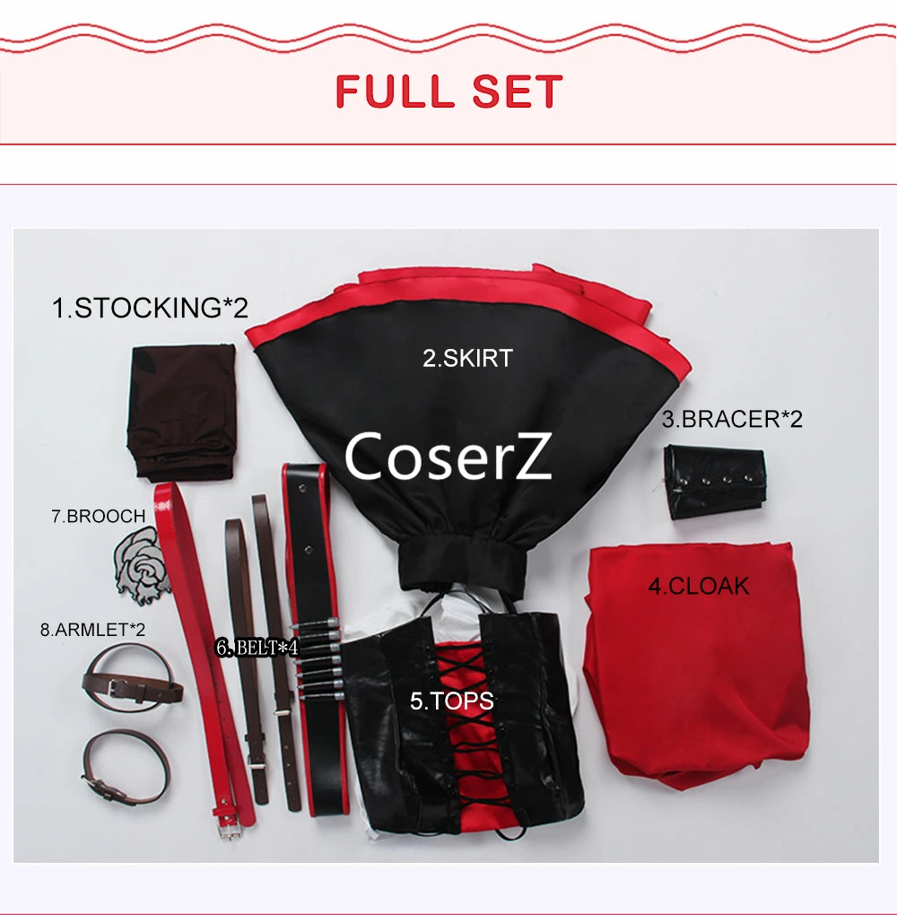Coserz Ruby Rose Cosplay Costume, RWBY Cosplay 3 Season Ruby Costume 6 Coserz Ruby Rose Cosplay Costume, RWBY Cosplay 3 Season Ruby Costume