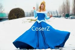 Coserz Custom Sleeping Beauty Aurora Dress Cosplay Costume For Adults Promotion