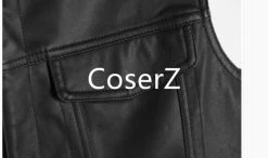 Coserz Promotion Sons Of Anarchy Black Motorcycle Vest Jacket Leather Vest Black Punk Vest Cosplay Costume 10 Coserz Promotion Sons Of Anarchy Black Motorcycle Vest Jacket Leather Vest Black Punk Vest Cosplay Costume