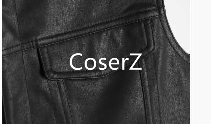 Coserz Promotion Sons Of Anarchy Black Motorcycle Vest Jacket Leather Vest Black Punk Vest Cosplay Costume 6 Coserz Promotion Sons Of Anarchy Black Motorcycle Vest Jacket Leather Vest Black Punk Vest Cosplay Costume