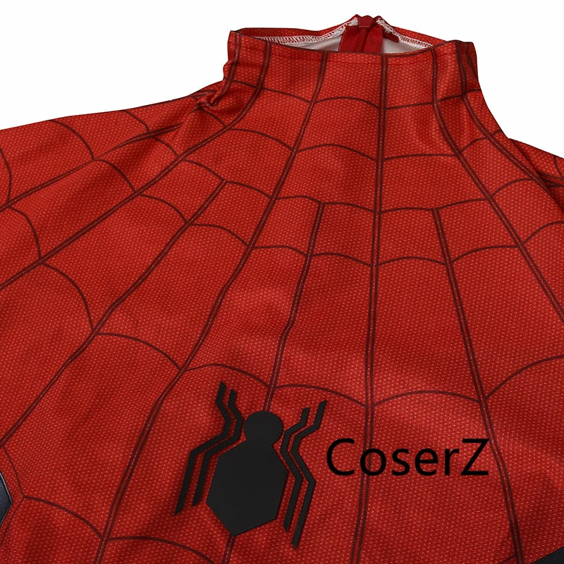 Coserz Spider-Man Homecoming Cosplay Costume Superhero Spider Man Jumpsuit Halloween Costume 4 Coserz Spider-Man Homecoming Cosplay Costume Superhero Spider Man Jumpsuit Halloween Costume