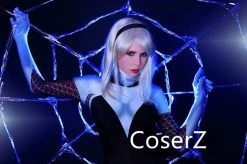 Coserz Spider Gwen Stacy Costume Spandex Zentai Spiderman Cosplay Costume 3D Print Promotion