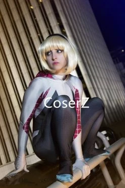 Coserz Spider Gwen Stacy Costume Spandex Zentai Spiderman Cosplay Costume 3D Print Promotion