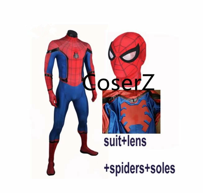 Coserz Spiderman Homecoming Cosplay Costume 2017 Tom Holland Spider Man Suit Costume 3 Coserz Spiderman Homecoming Cosplay Costume 2017 Tom Holland Spider Man Suit Costume