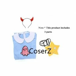 Coserz Promotion Anime Star Vs. Forces Of Evil Cosplay Costume, Princess Star Butterfly Blue Dress With Messenger Bag