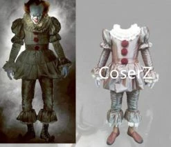 Coserz Promotion Halloween Stephen King's It Pennywise Cosplay Costume Clown Full Set