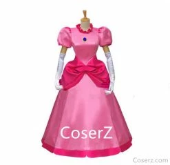 Game Super Mario Bros Peach Princess Toadstool Peach Dress