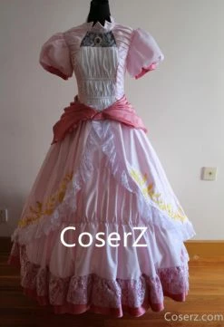 Game Super Mario Bros Princess Peach Dress, Princess Peach Cosplay Costume