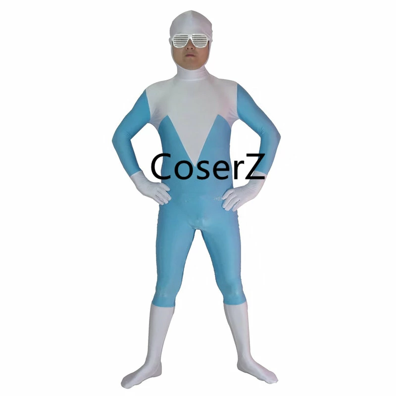 Coserz Promotion Superhero Frozone Costume Halloween Party Cosplay Zentai Suit 4 Coserz Promotion Superhero Frozone Costume Halloween Party Cosplay Zentai Suit