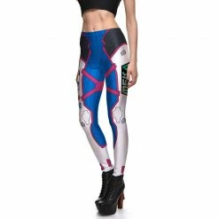 Game Overwatch D.VA Leggings Printed Pants Trousers Stretch Pants
