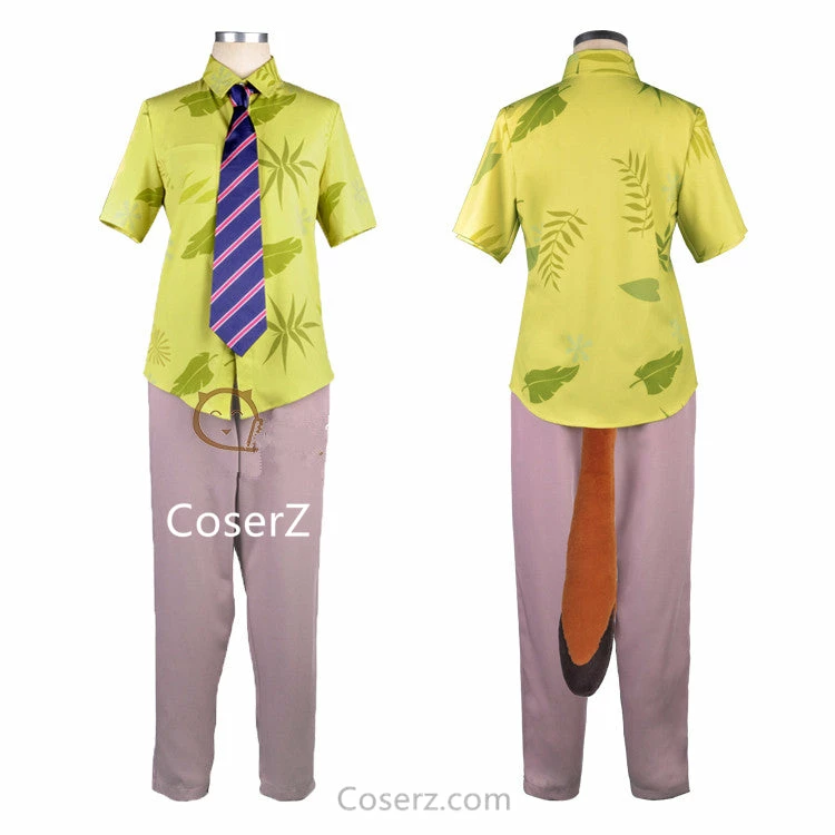 Princess Zootopia Fox Nick Wilde Costume Uniform Outfit Suit T Shirt 3 Princess Zootopia Fox Nick Wilde Costume Uniform Outfit Suit T Shirt