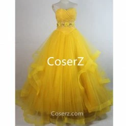 Princess Beauty And The Beast Belle Cosplay Costume, Belle Dress Halloween Costume